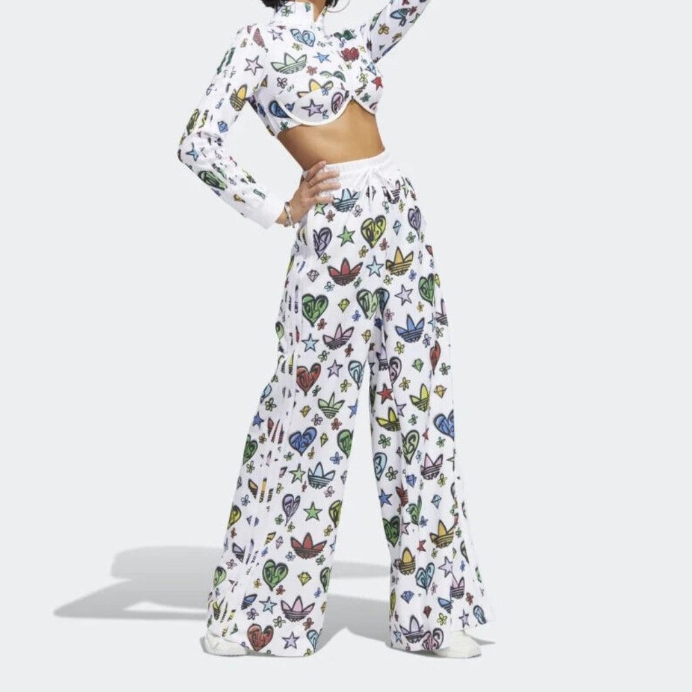 ADIDAS Originals Women's JEREMY SCOTT MONO CROP TRACK TOP Small HL6475 - Picture 3 of 5